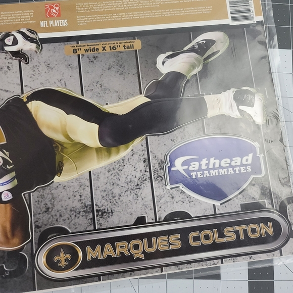 Fathead Teammates Saints Marques Colston Reusable Vinyl Wall Graphics - Picture 2 of 7